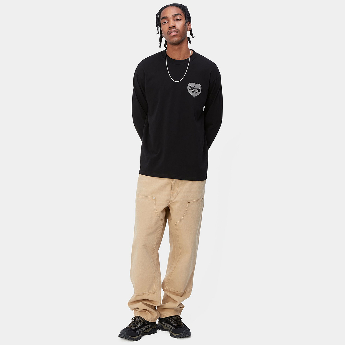 Carhartt WIP Spree Longsleeve T-Shirt Black/Grey Carhartt WIP Spree Longsleeve T-Shirt Black/Grey