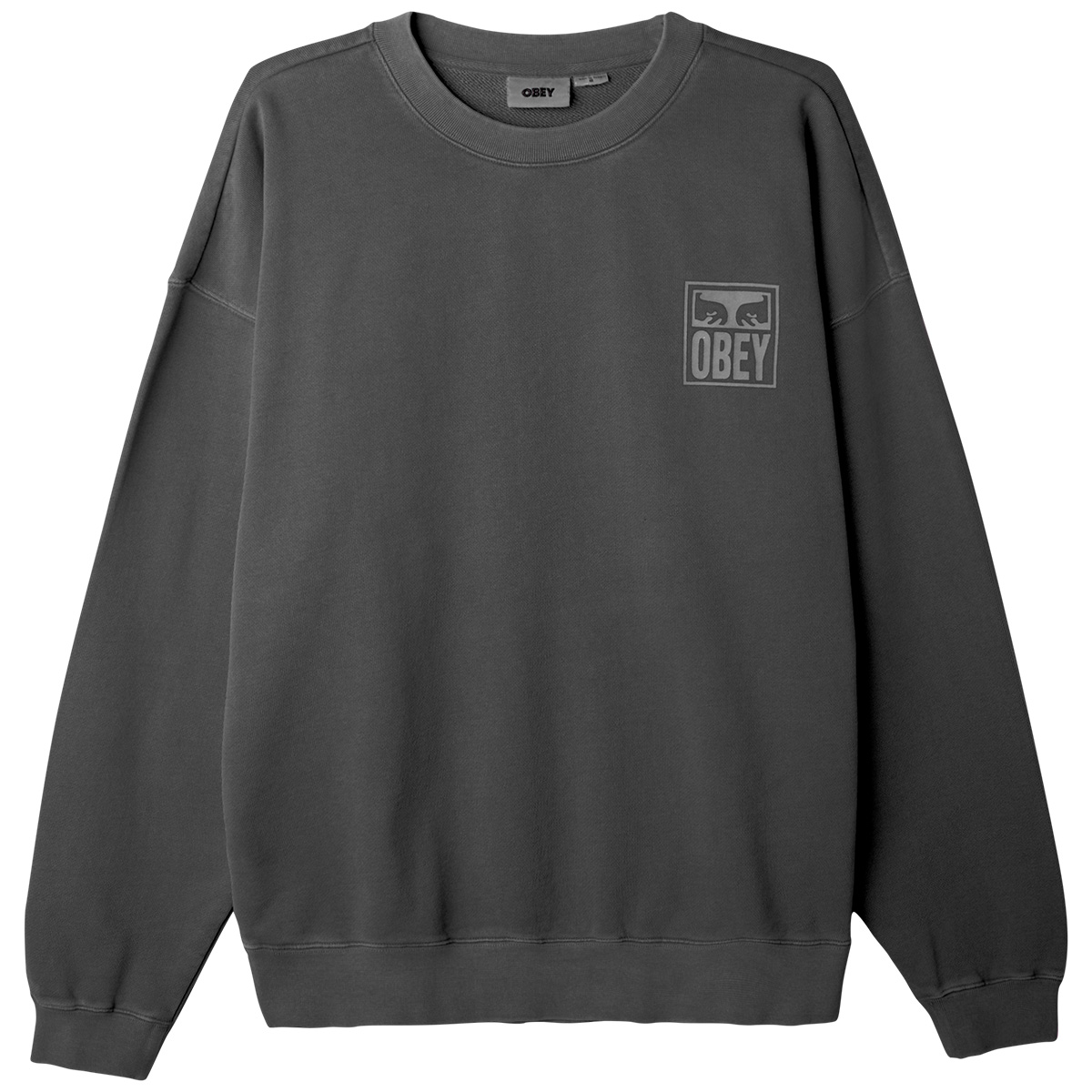Obey Eyes Icon Extra Heavy Crewneck Sweater Pigment Pirate Black