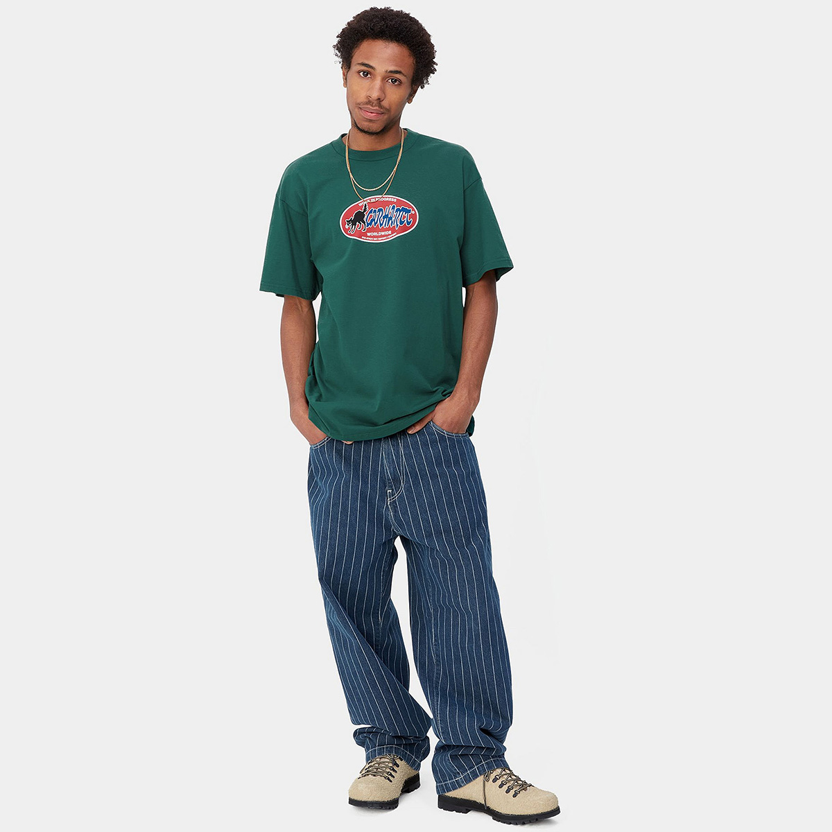 Carhartt WIP Cat Sticker T-Shirt Chervil