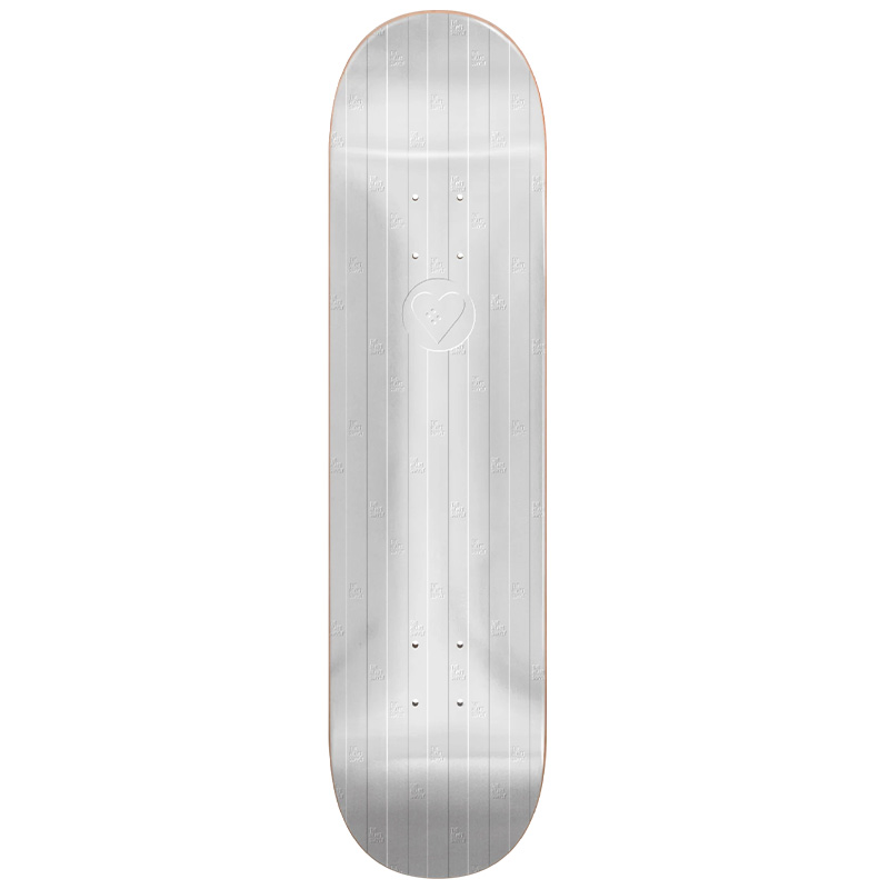 Heart Supply Cosmic Stripes Pearlescent White with Embossed Art Deck 8.5