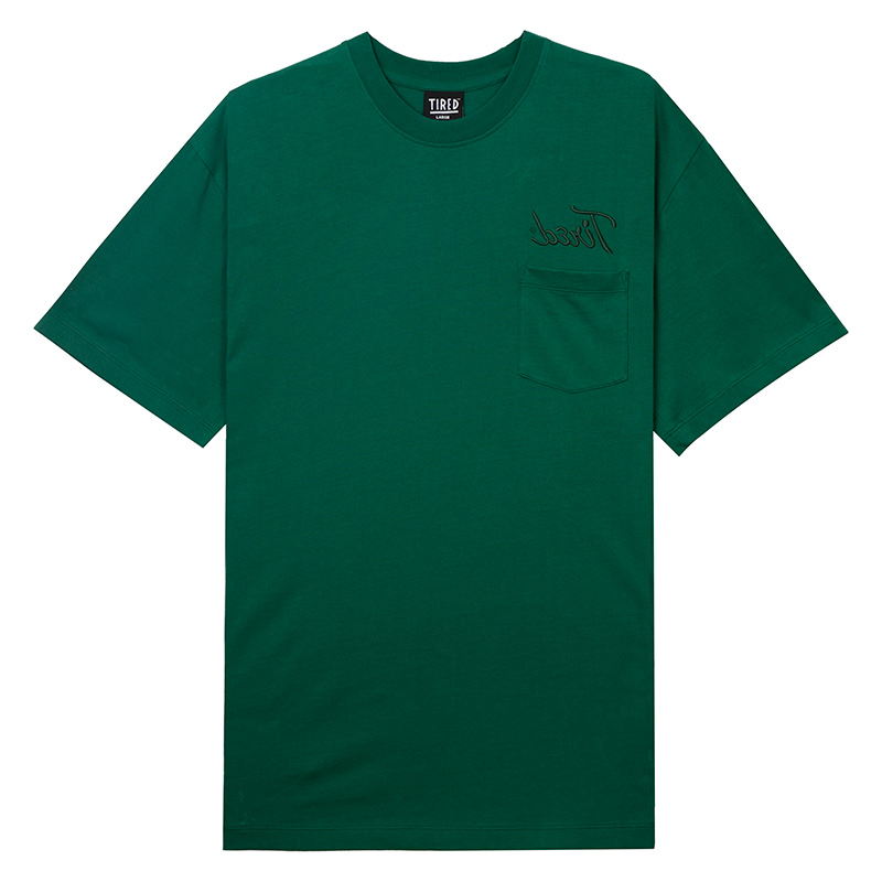 Tired Workstation Pocket T-Shirt Dark Green Tired Workstation Pocket T-Shirt Dark Green