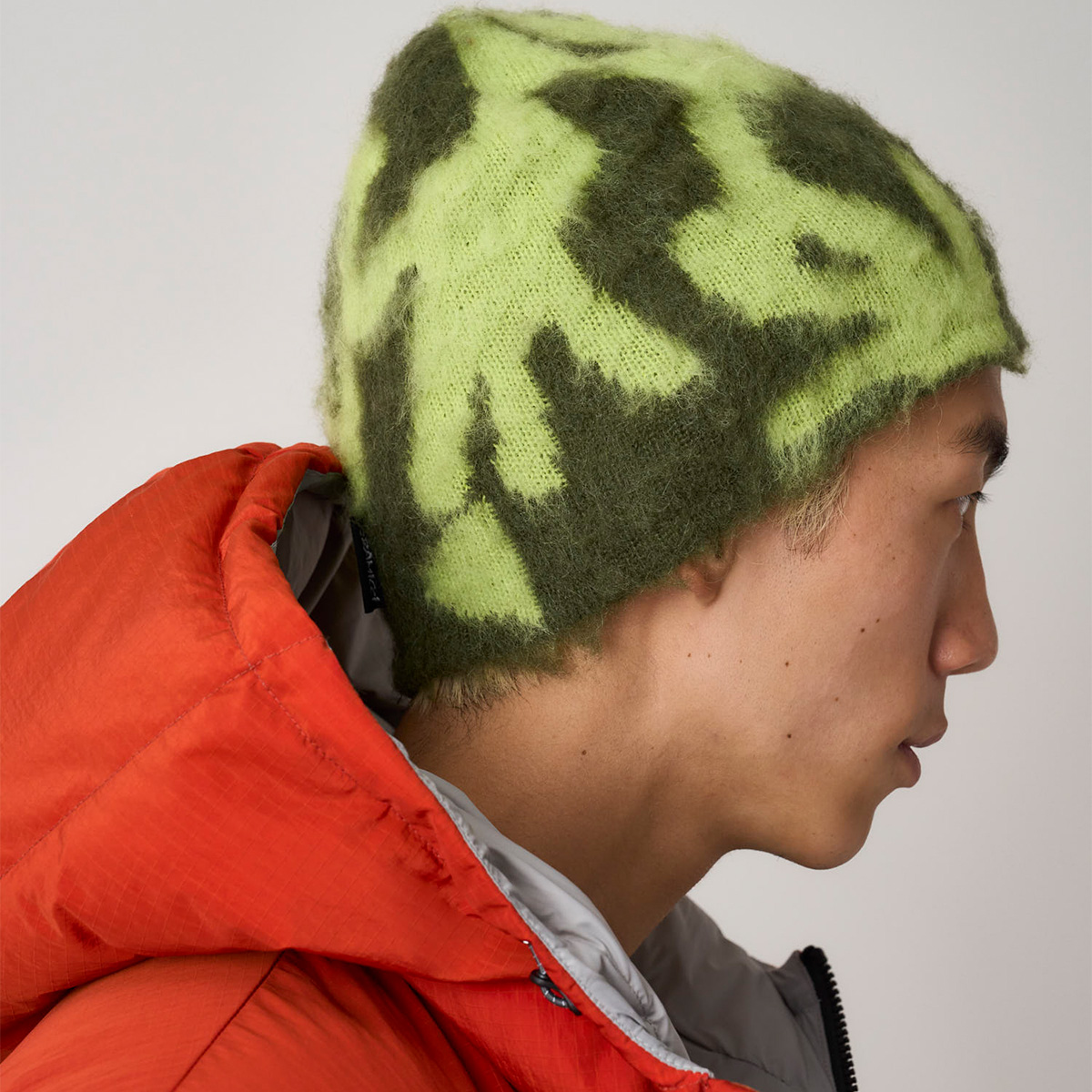 Gramicci Mohair Burly Runningman Beanie Chartreuse