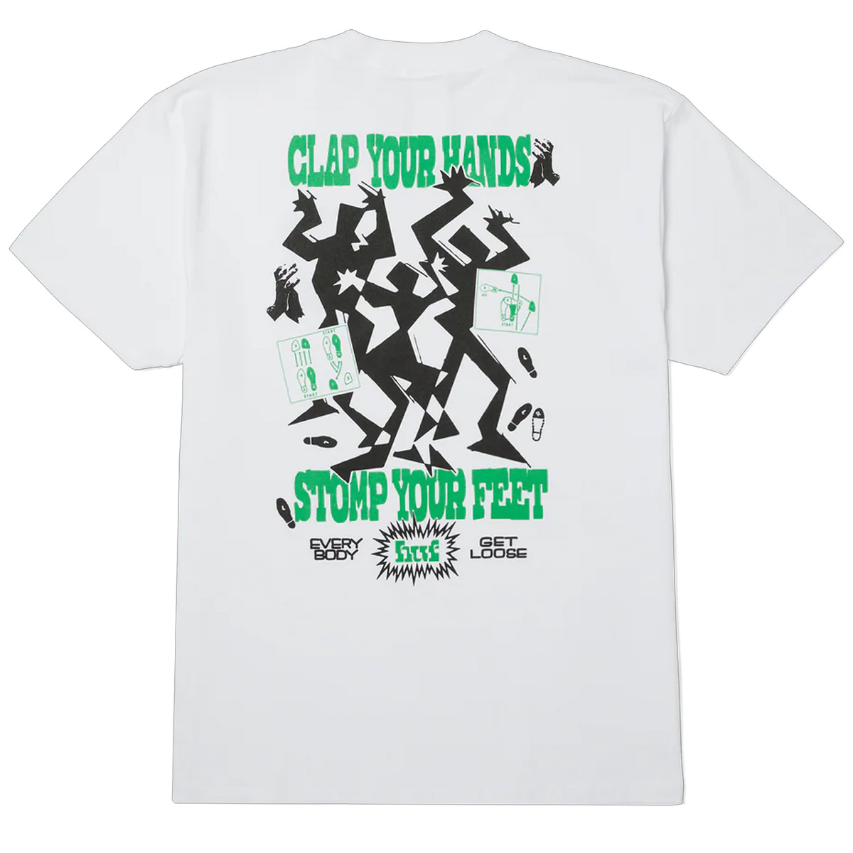 HUF Everybody Get Loose T-Shirt White HUF Everybody Get Loose T-Shirt White