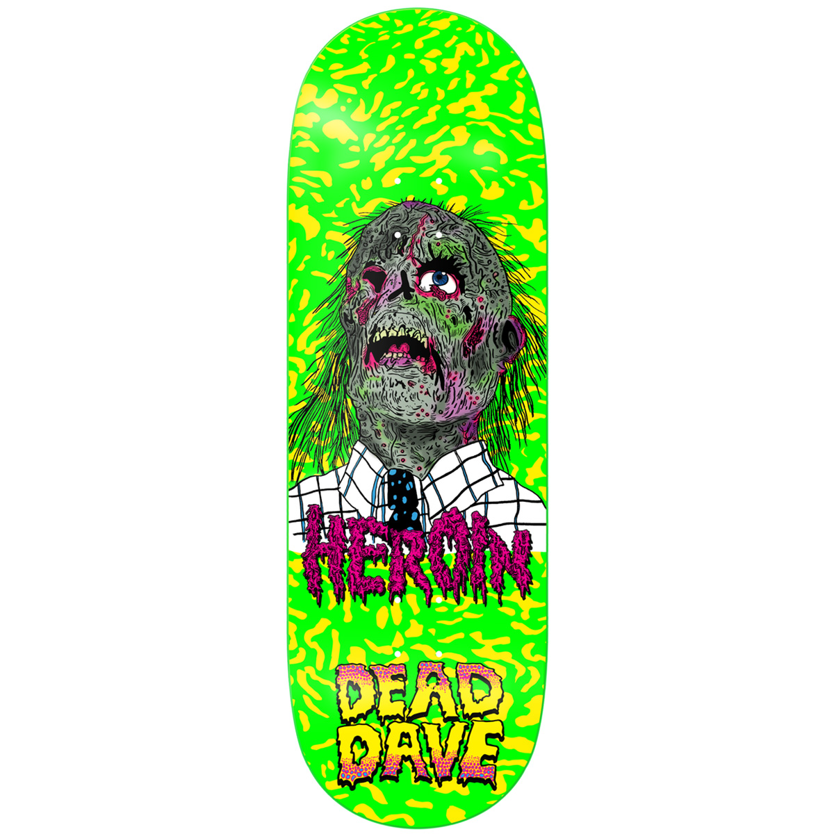 Heroin Dead Dave Dead Head Skateboard Deck 10.125 