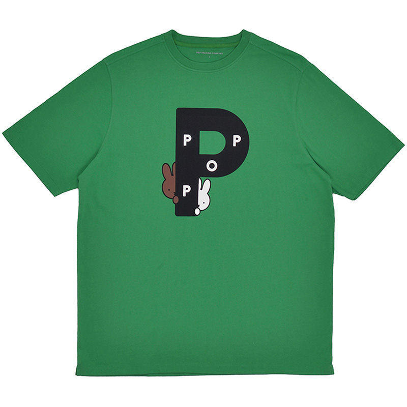 Pop Trading Company X Miffy Big P T-Shirt Green
