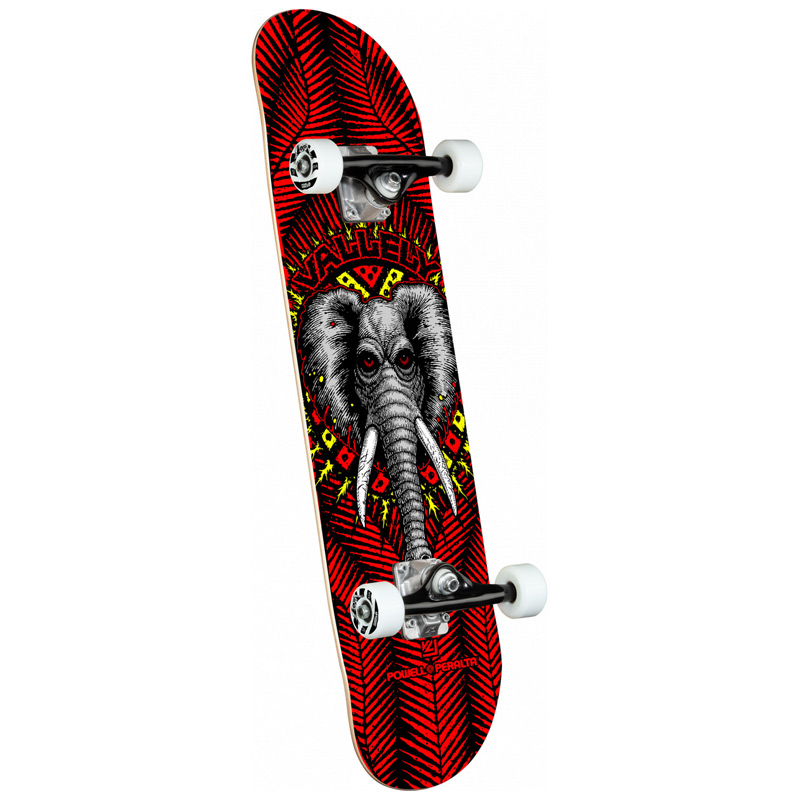 Powell Peralta Vallely Elephant Complete Skateboard Shape 243 Red 8.25 Powell Peralta Vallely Elephant Complete Skateboard Shape 243 Red 8.25