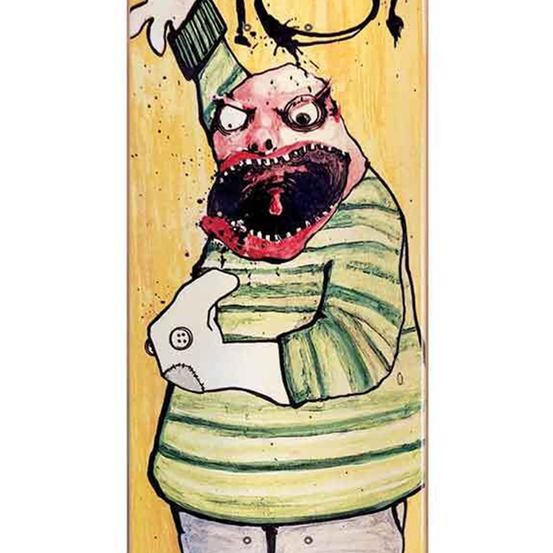 101 Natas Sock Puppet Heat Transfer Skateboard Deck Yellow 8.25 101 Natas Sock Puppet Heat Transfer Skateboard Deck Yellow 8.25