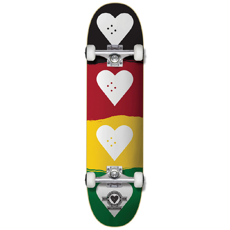 The Heart Supply Quad Logo Complete Skateboard Red/Gold/Green 8.25
