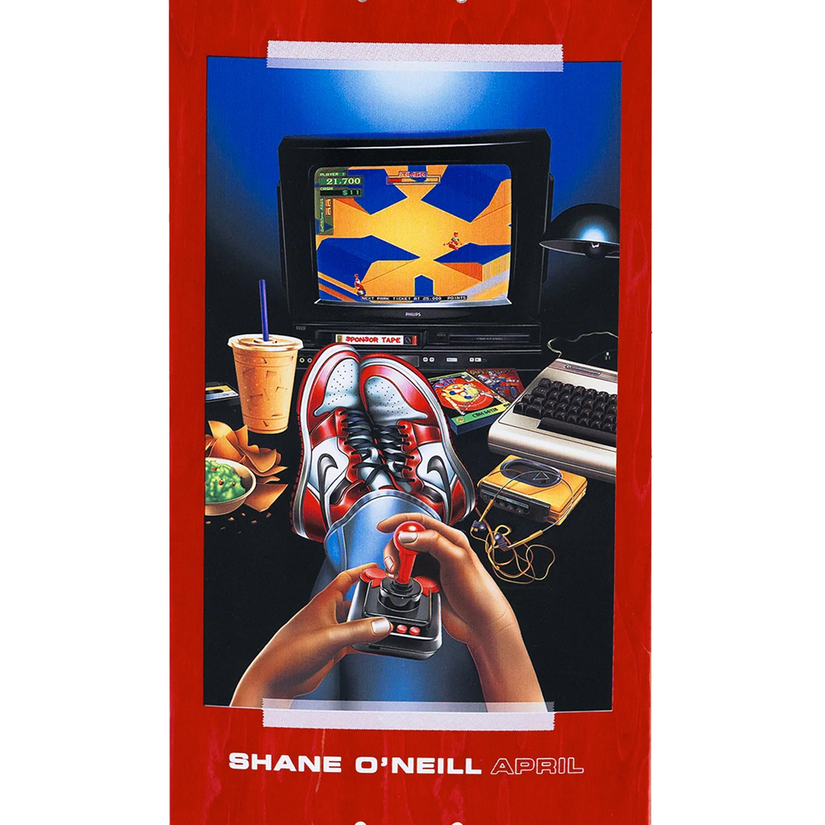 April Shane O'Neill Vintage 2 Skateboard Deck 8.25