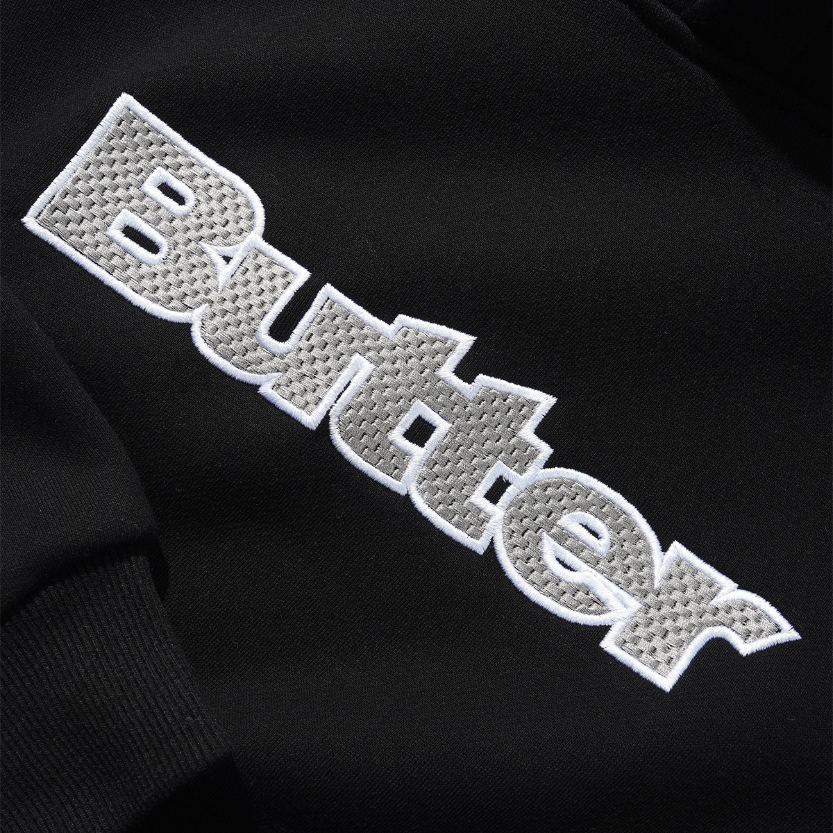 Butter Goods Textured Logo Hooded Sweater Black