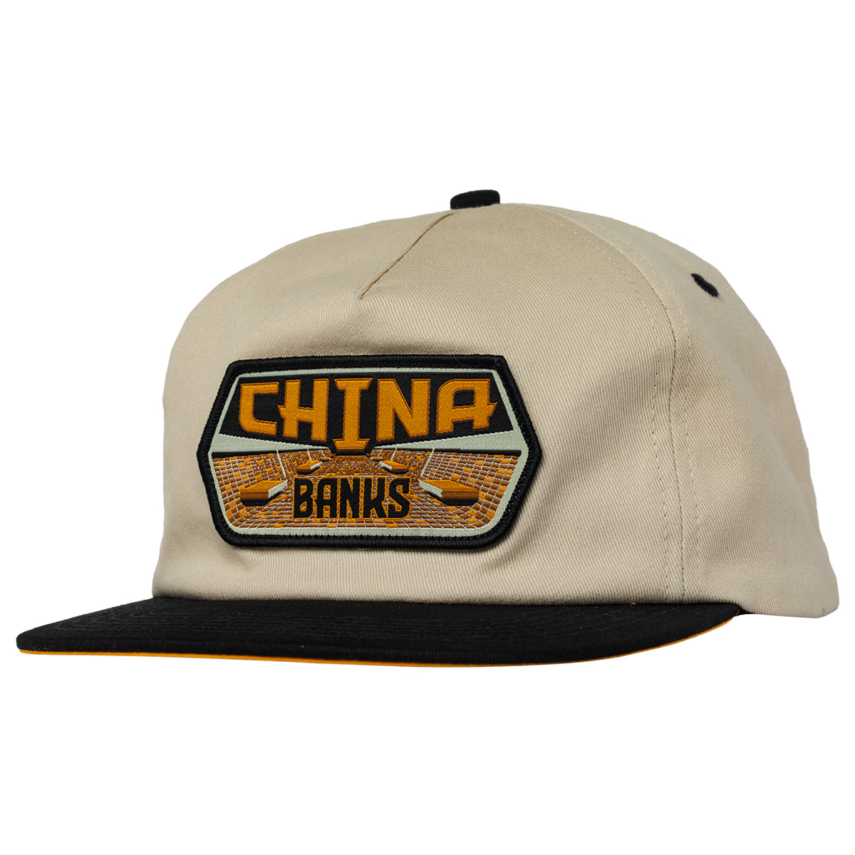 Real China Banks Snapback Tan/Black/Orange Real China Banks Snapback Tan/Black/Orange