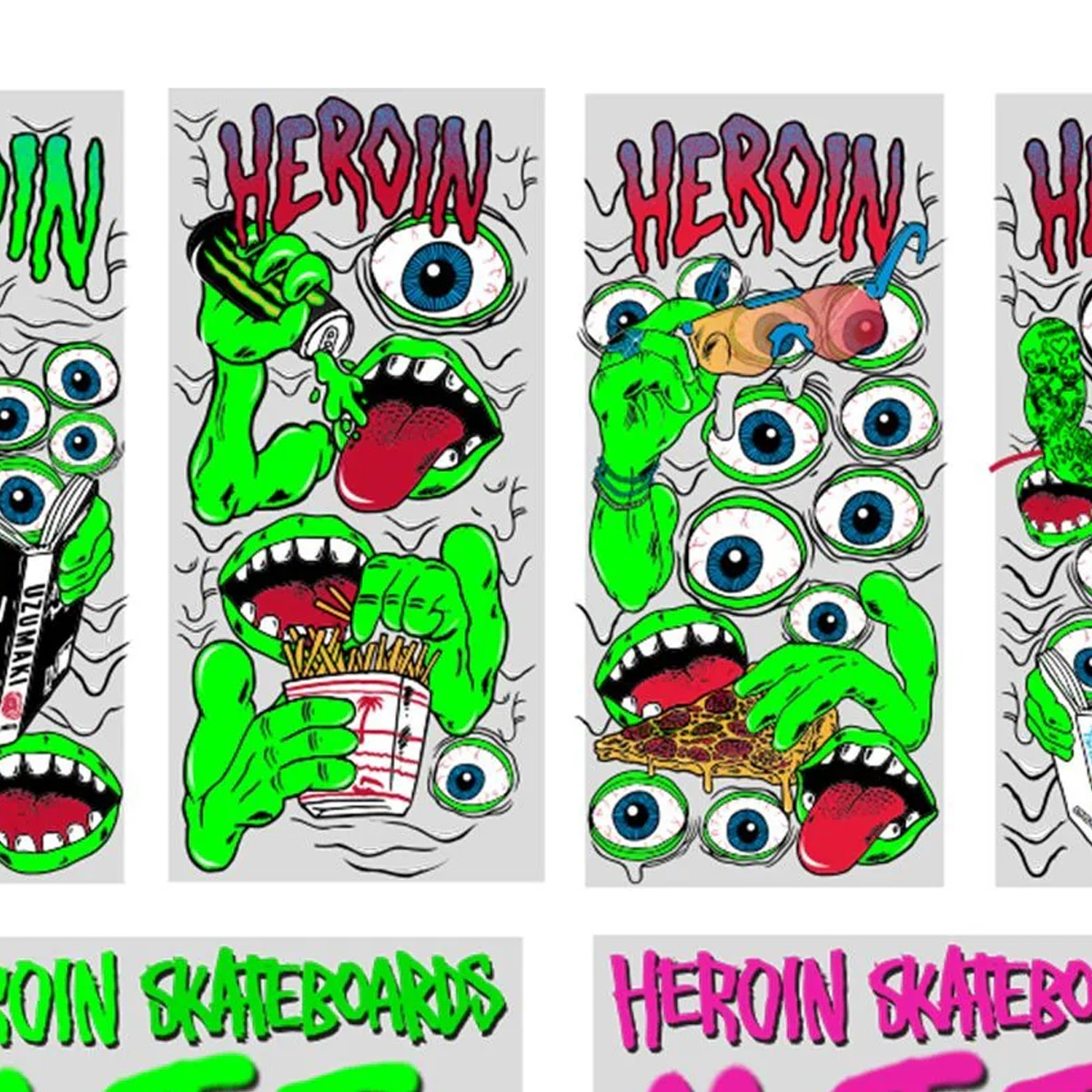 Heroin Mutate Or Die Sticker Assorted