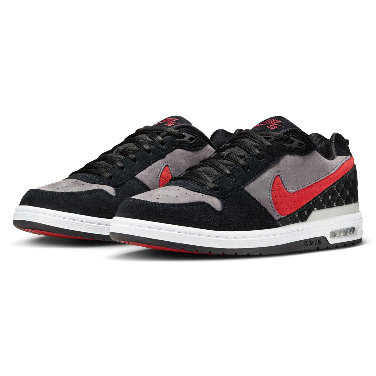 Nike SB Paul Rodriguez Zoom Air Low Black/Varsity Red-Flint Grey-Black-Med Grey-White