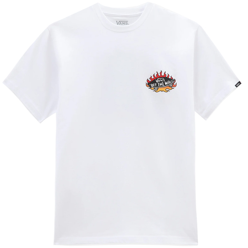 Vans Fuego Skeleton Logo T-Shirt White Vans Fuego Skeleton Logo T-Shirt White