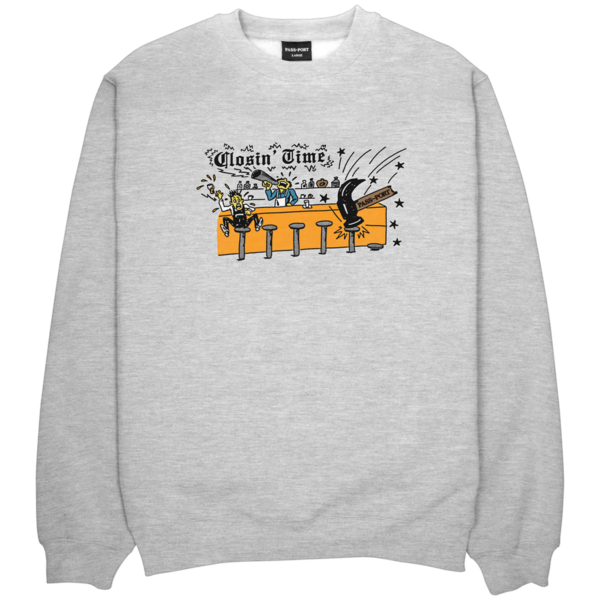 Pass Port Closin' Time Sweater Ash Pass Port Closin' Time Sweater Ash