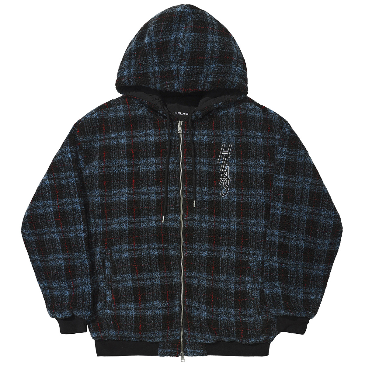 Helas Ocaro Reversible Checkered Full Zip Jacket Navy/Black