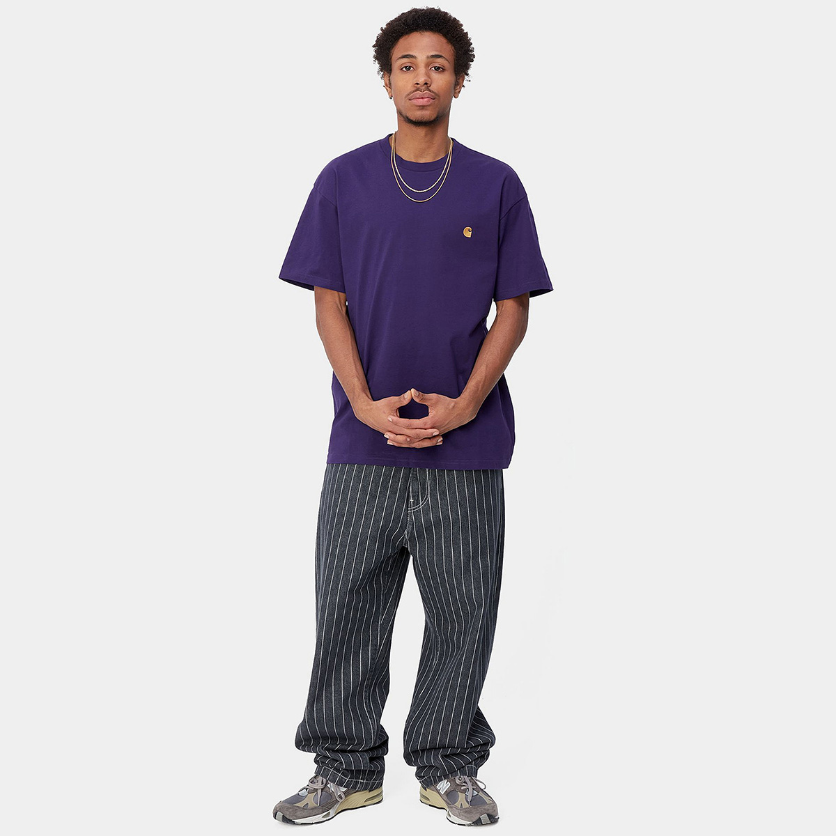 Carhartt WIP Chase T-Shirt Tyrian/Gold Carhartt WIP Chase T-Shirt Tyrian/Gold