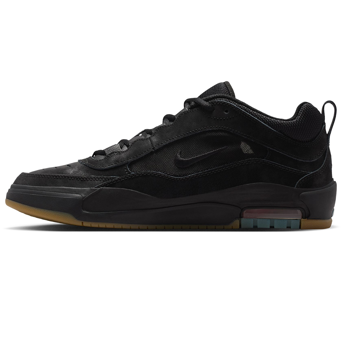 Nike SB Air Max Ishod Black/Black-Black-Black-Gum Lt Brown-Safety Orange