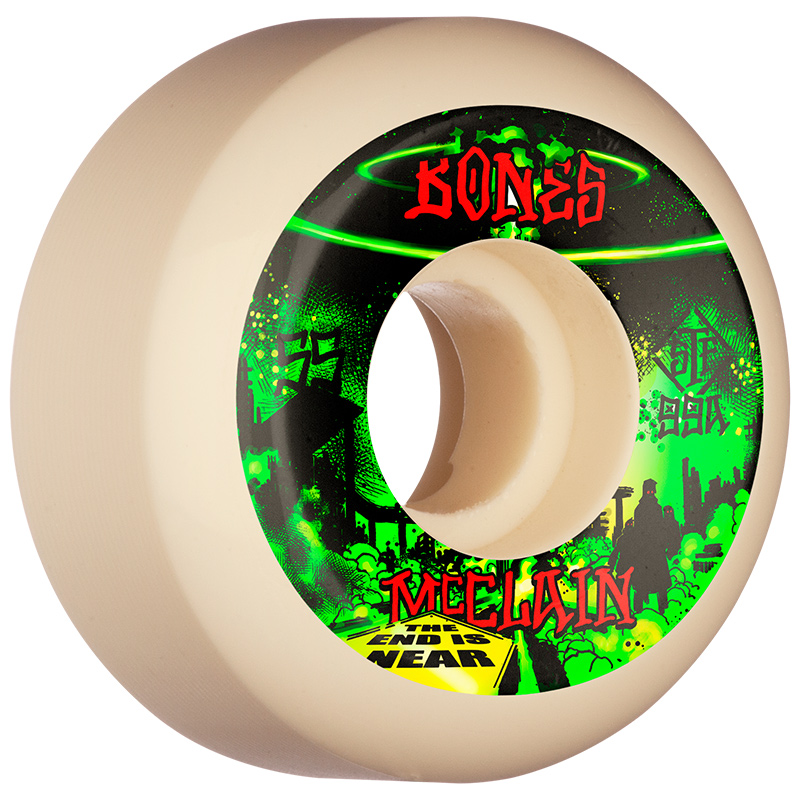 Bones STF McClain Apocalypse V5 Sidecut Wheels 99A 55mm Bones STF McClain Apocalypse V5 Sidecut Wheels 99A 55mm