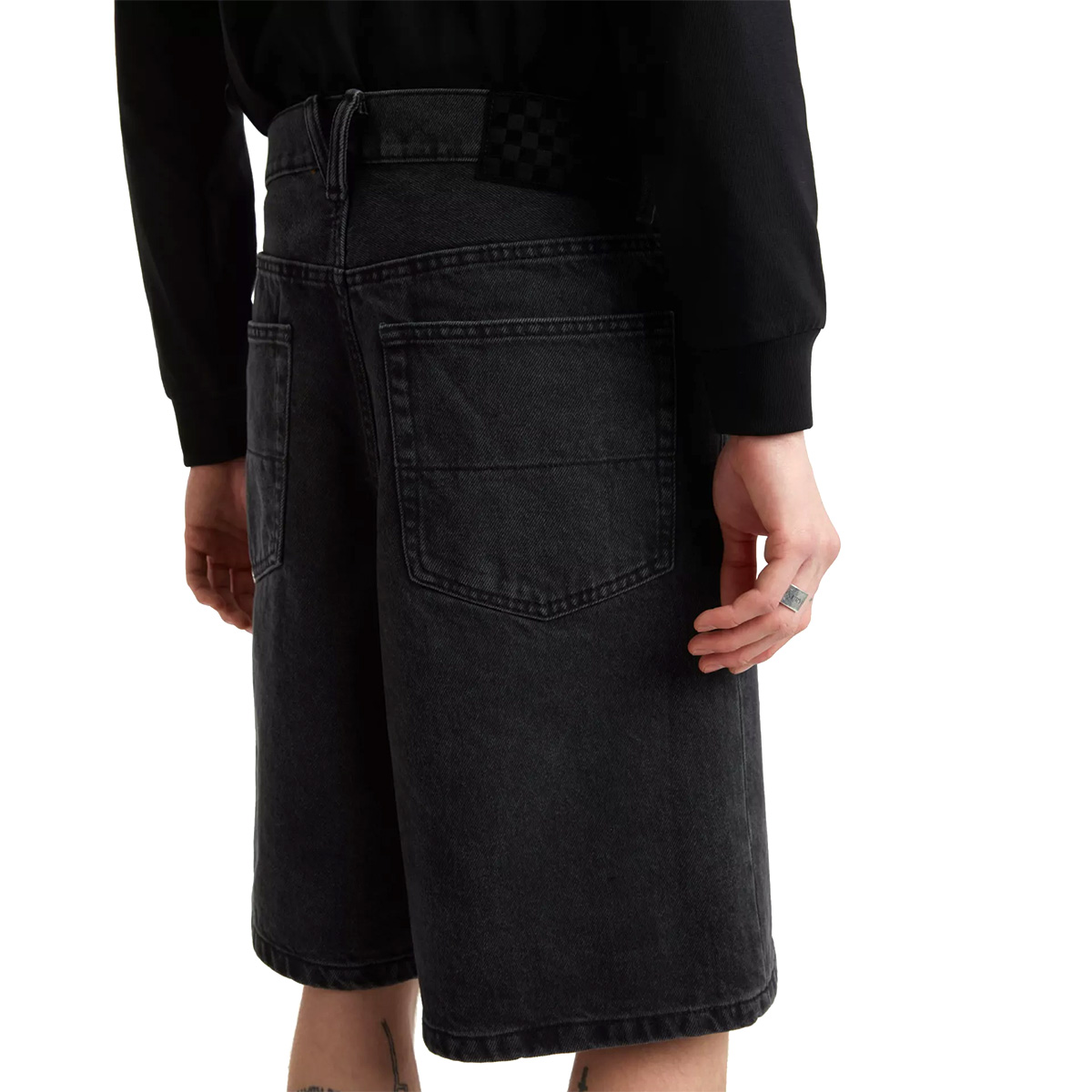 Vans Check-5 Baggy Denim Short Washed Black Vans Check-5 Baggy Denim Short Washed Black