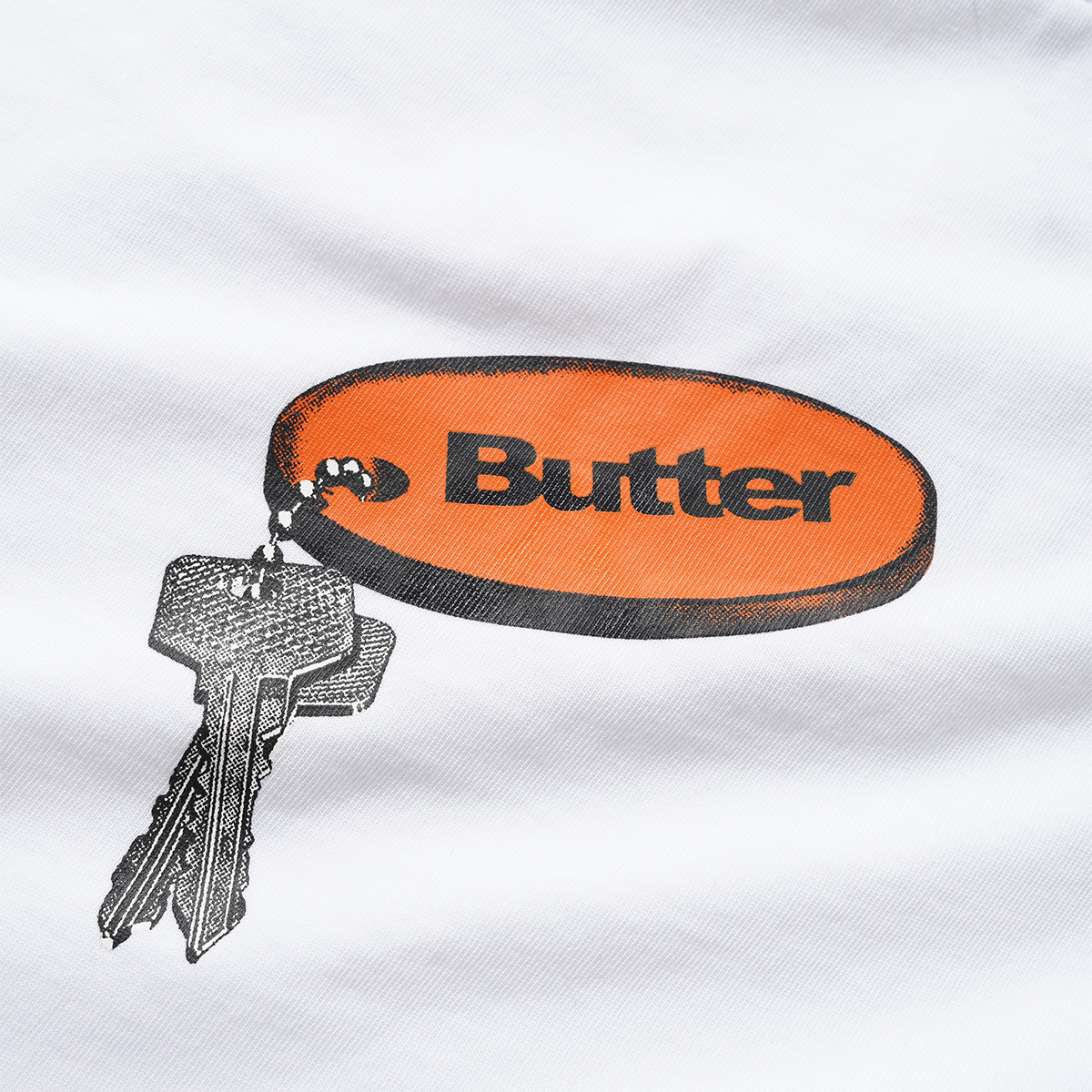 Butter Goods Key Chain T-shirt White