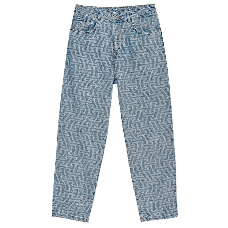 Helas Wave Denim Pants Light Blue