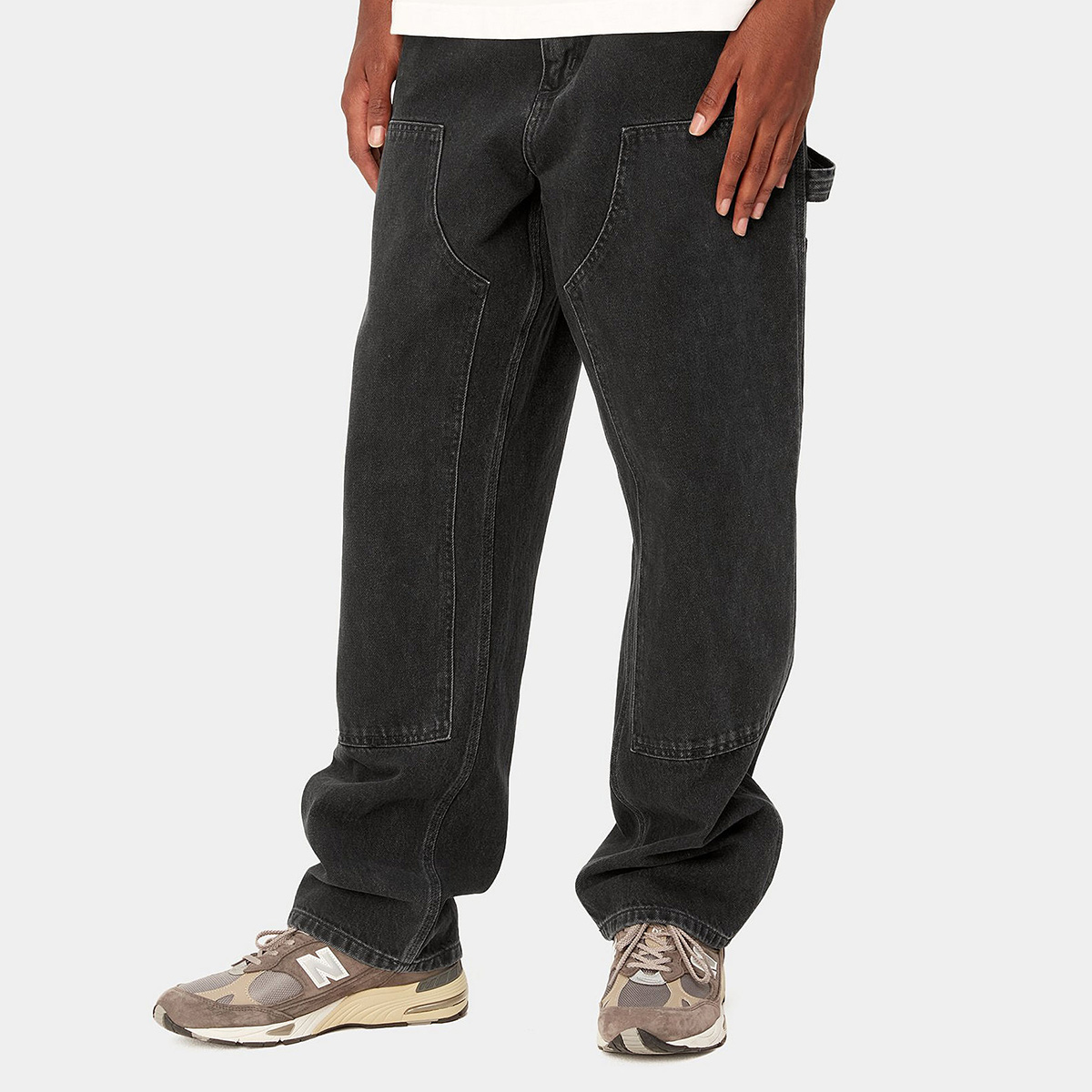 Carhartt WIP Double Knee Pant Black Stone Washed Carhartt WIP Double Knee Pant Black Stone Washed