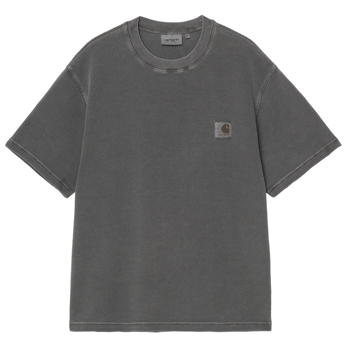 Carhartt WIP Nelson Waffle T-Shirt Black Garment Dyed