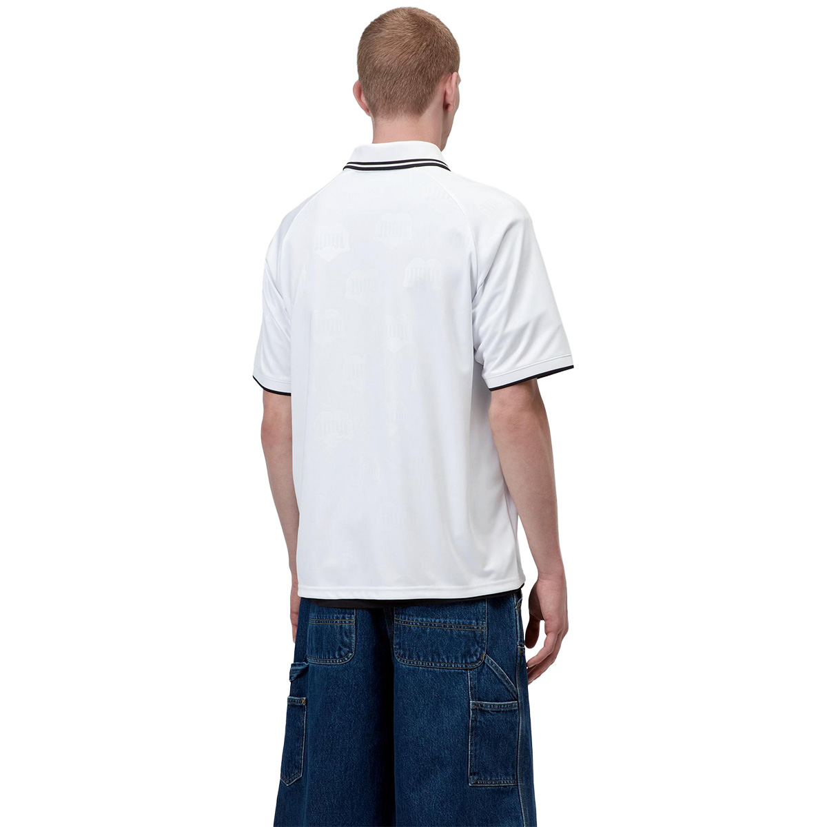 Carhartt WIP Terrace Football T-Shirt Heart Train Jacquard White 