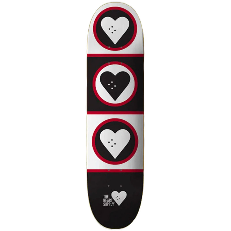 The Heart Supply Squad Deck Black/White 8.5 The Heart Supply Squad Deck Black/White 8.5