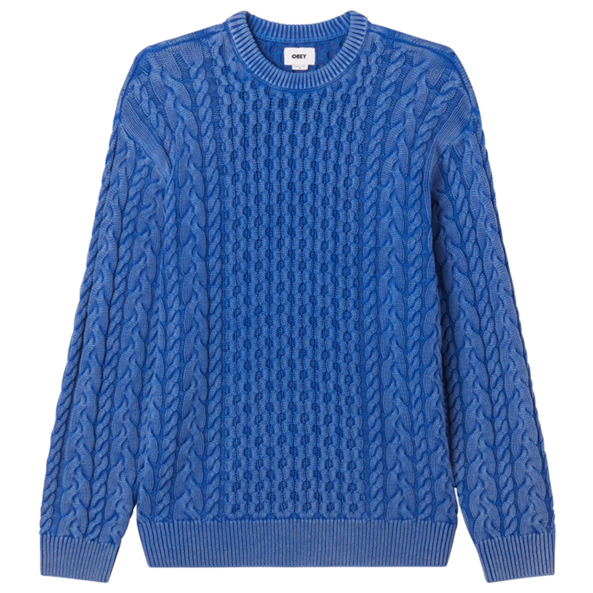 Obey Sweater Faded Wash Olympian Blue