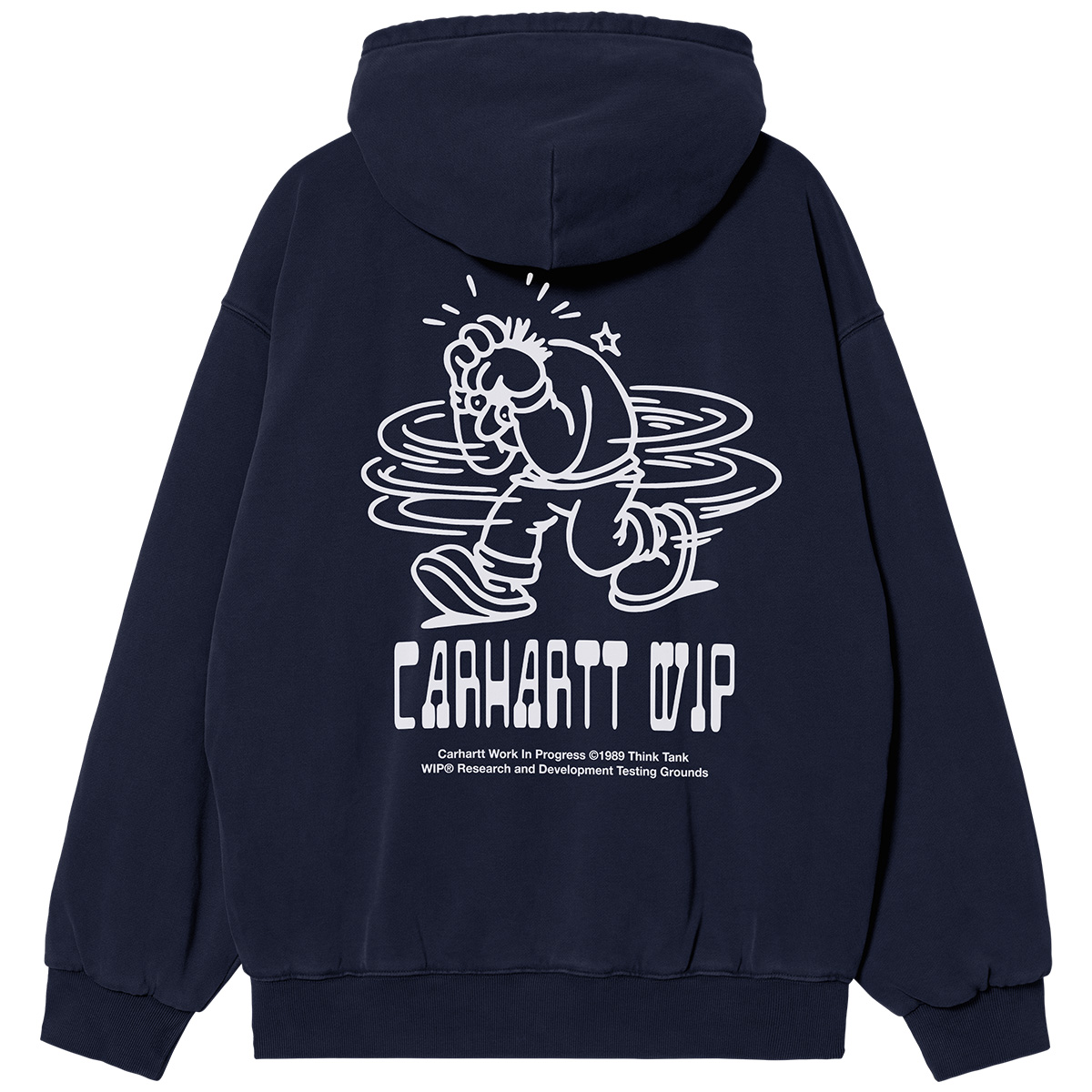 Carhartt WIP Hooded Think Tank Sweat Jacket Blue/White Carhartt WIP Hooded Think Tank Sweat Jacket Blue/White