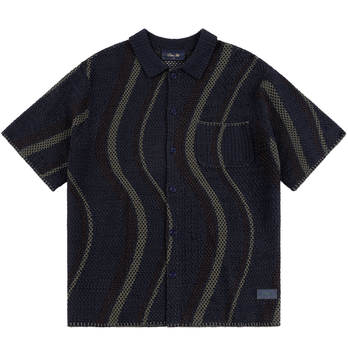 Dime Soleil Button Up Knit Navy