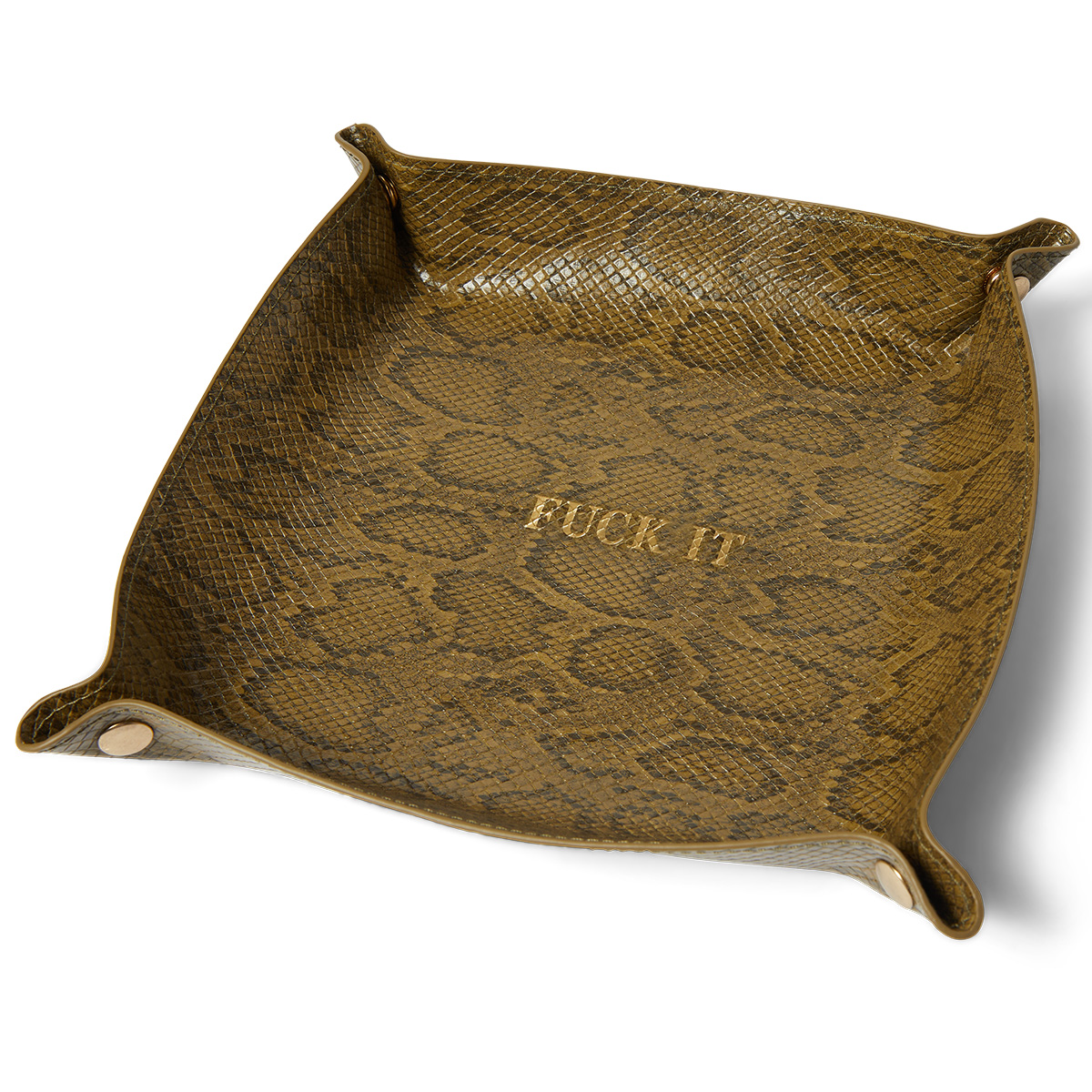 HUF Fuck It Snakeskin Catchall Green