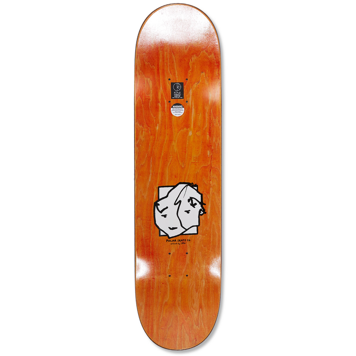 Polar Aaron Herrington Twisted Skateboard Deck White 8.25 Polar Aaron Herrington Twisted Skateboard Deck White 8.25