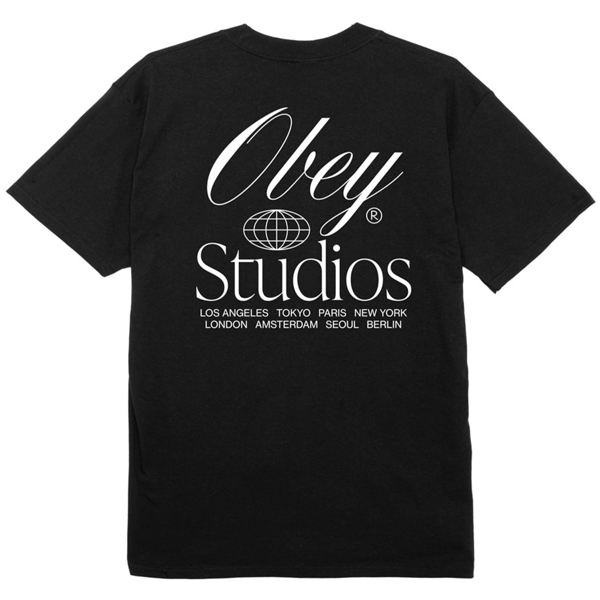 Obey Studios Worldwide T-Shirt Black