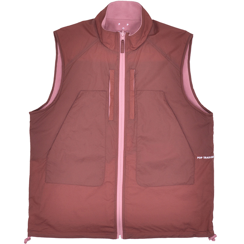 Pop Trading Company Reversible Safari Vest Fired Brick/Mesa Rose Pop Trading Company Reversible Safari Vest Fired Brick/Mesa Rose