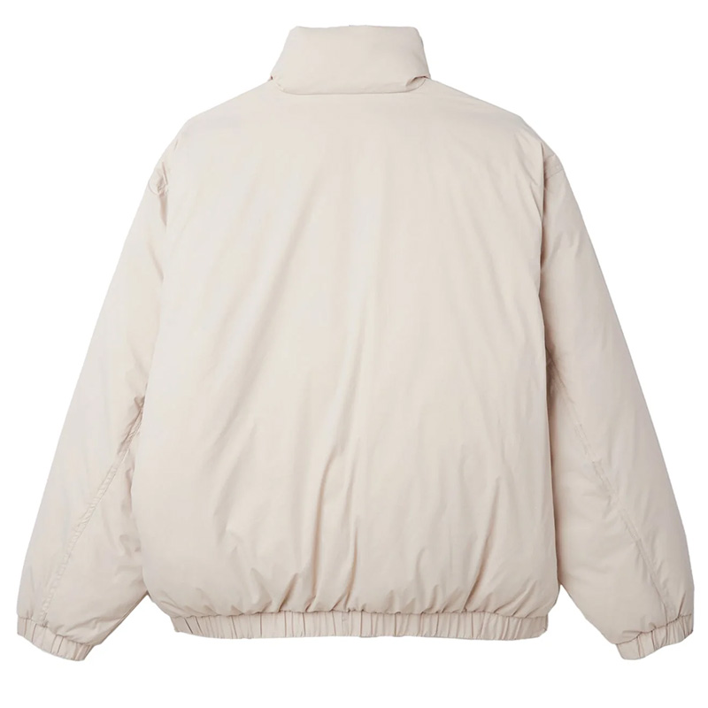 Obey Studio Mock Neck Anorak Jacket Silver Grey Obey Studio Mock Neck Anorak Jacket Silver Grey