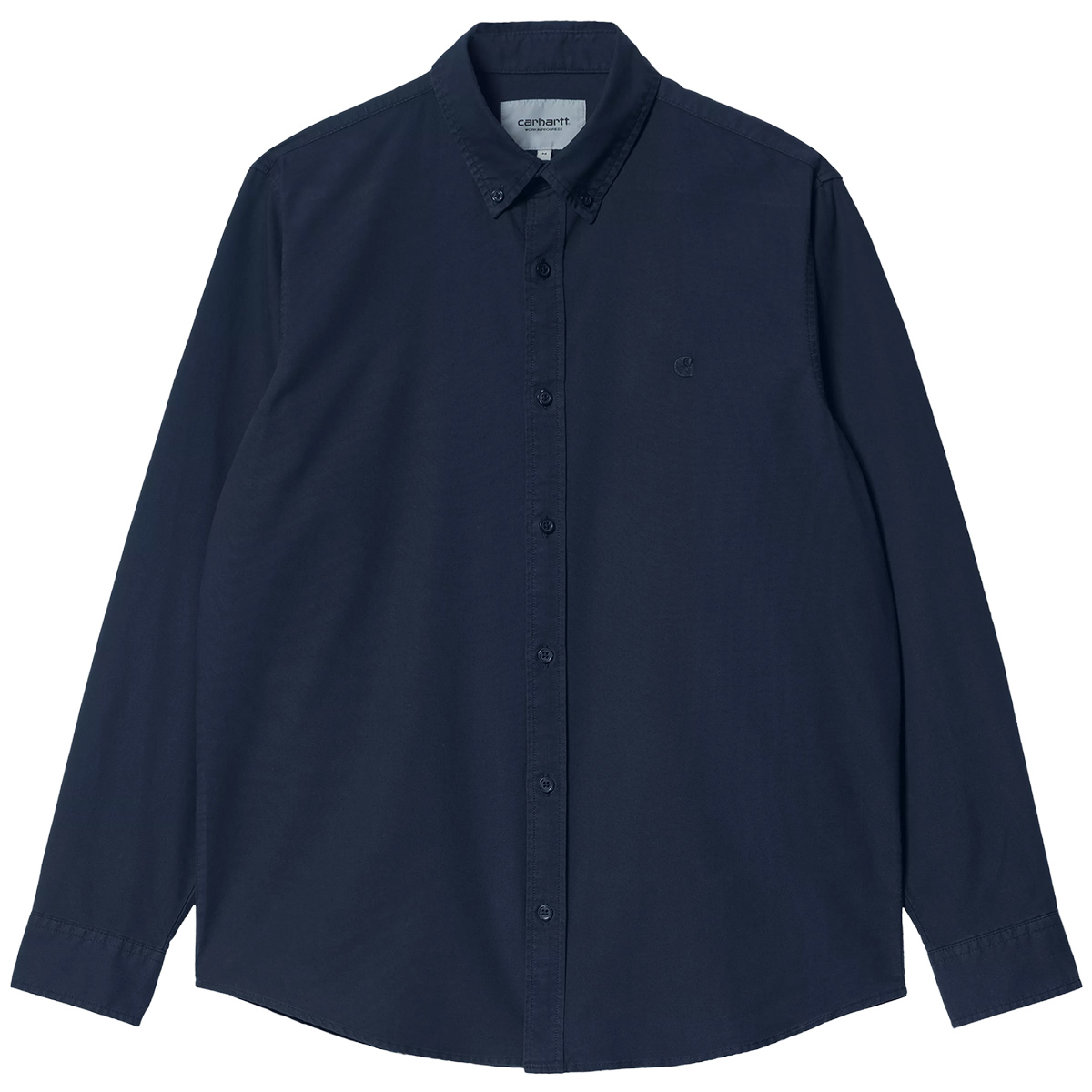 Carhartt WIP Bolton Longsleeve Shirt Dark Navy Garment Dyed