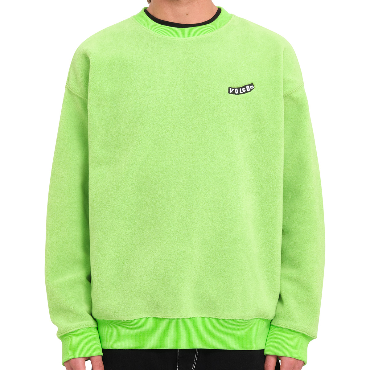 Volcom Too Kool Crewneck Sweater Electric Green