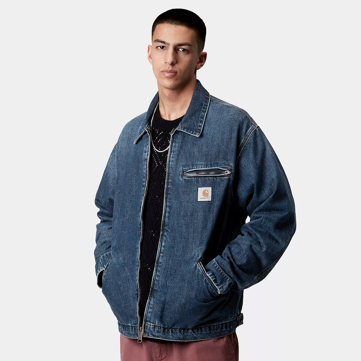 Carhartt WIP OG Detroit Jacket Blue Dark Used Wash Carhartt WIP OG Detroit Jacket Blue Dark Used Wash