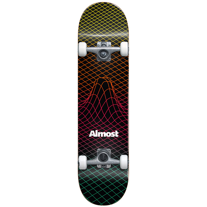 Almost VR Yth FP Complete Skateboard Black 7.25 Almost VR Yth FP Complete Skateboard Black 7.25