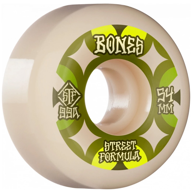 Bones STF Retros V5 Sidecut Wheels 99a White 54mm
