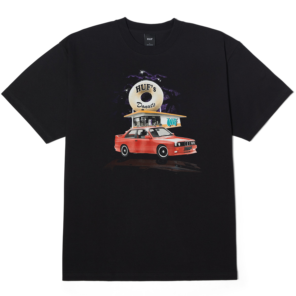 HUF Drive Thru T-Shirt Black HUF Drive Thru T-Shirt Black