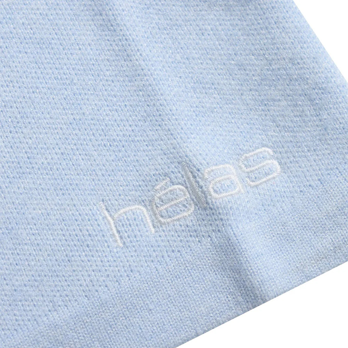 Helas Aldo Knit Full Zip Polo Light Blue