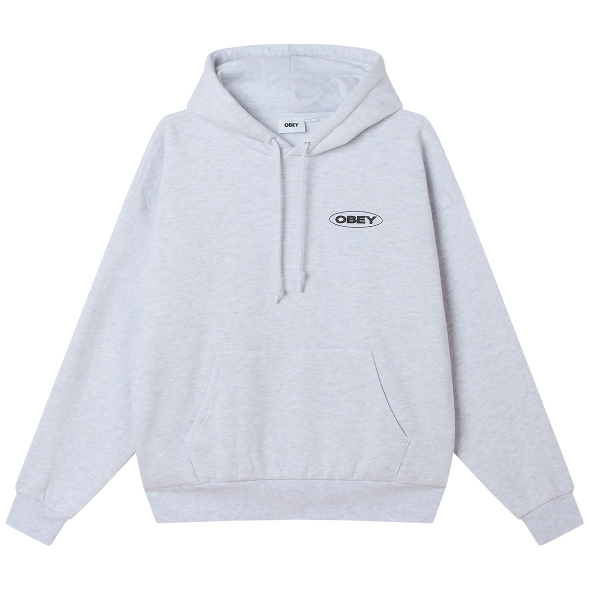 Obey Oval Cities Hooded Sweater Ash Grey