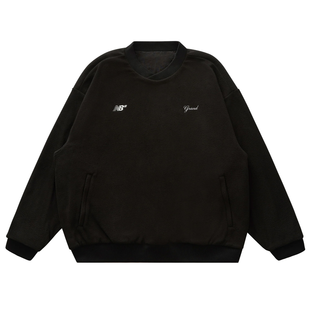 Grand Collection x New Balance Polar Fleece Windshirt Jacket Black Grand Collection x New Balance Polar Fleece Windshirt Jacket Black