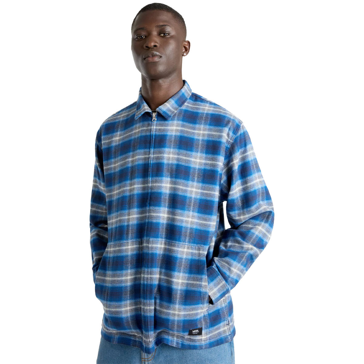 Vans Montwood Zip Flannel Shirt Dress Blues/True Blue Vans Montwood Zip Flannel Shirt Dress Blues/True Blue