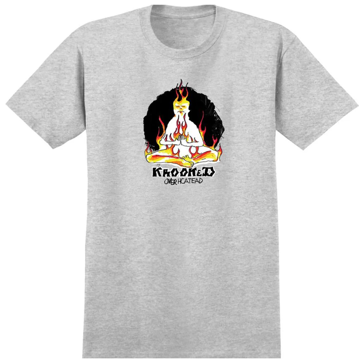 Krooked Over Heated T-Shirt Sport Grey