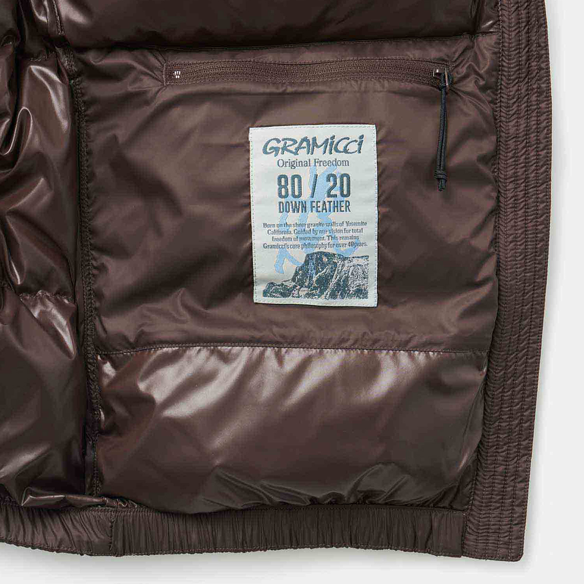 Gramicci Down Puffer Vest Dark Brown